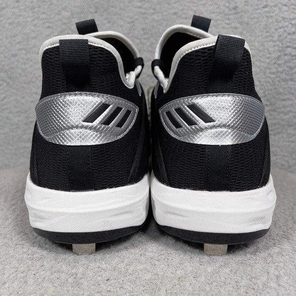 Adidas Icon 6 Mens Size 17 Metal Baseball Cleats Black White EG6488 - Picture 4 of 9